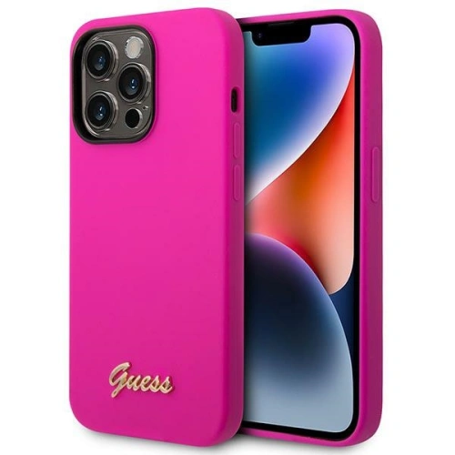 Kup Case Guess GUHCP14XSLSMF Apple iPhone 14 Pro Max fuchsia/hard case Silikon Vintage Gold Logo - GUE2037 - {ean13} - Sklep Home Screen