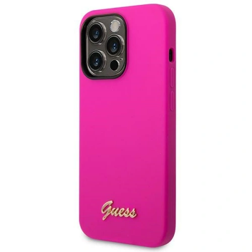 Kup Case Guess GUHCP14XSLSMF Apple iPhone 14 Pro Max fuchsia/hard case Silikon Vintage Gold Logo - GUE2037 - {ean13} - Sklep Home Screen