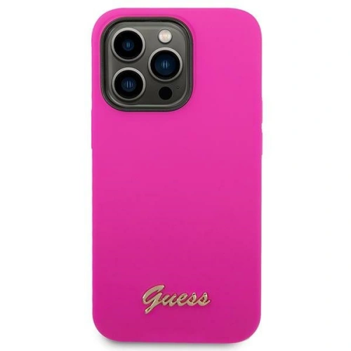Kup Case Guess GUHCP14XSLSMF Apple iPhone 14 Pro Max fuchsia/hard case Silikon Vintage Gold Logo - GUE2037 - {ean13} - Sklep Home Screen