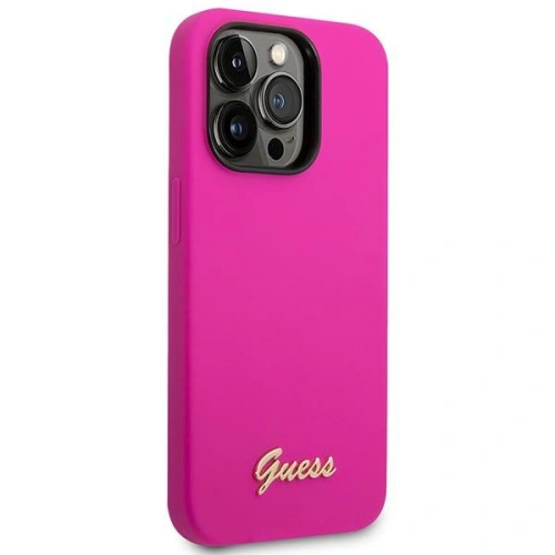 Kup Case Guess GUHCP14XSLSMF Apple iPhone 14 Pro Max fuchsia/hard case Silikon Vintage Gold Logo - GUE2037 - {ean13} - Sklep Home Screen
