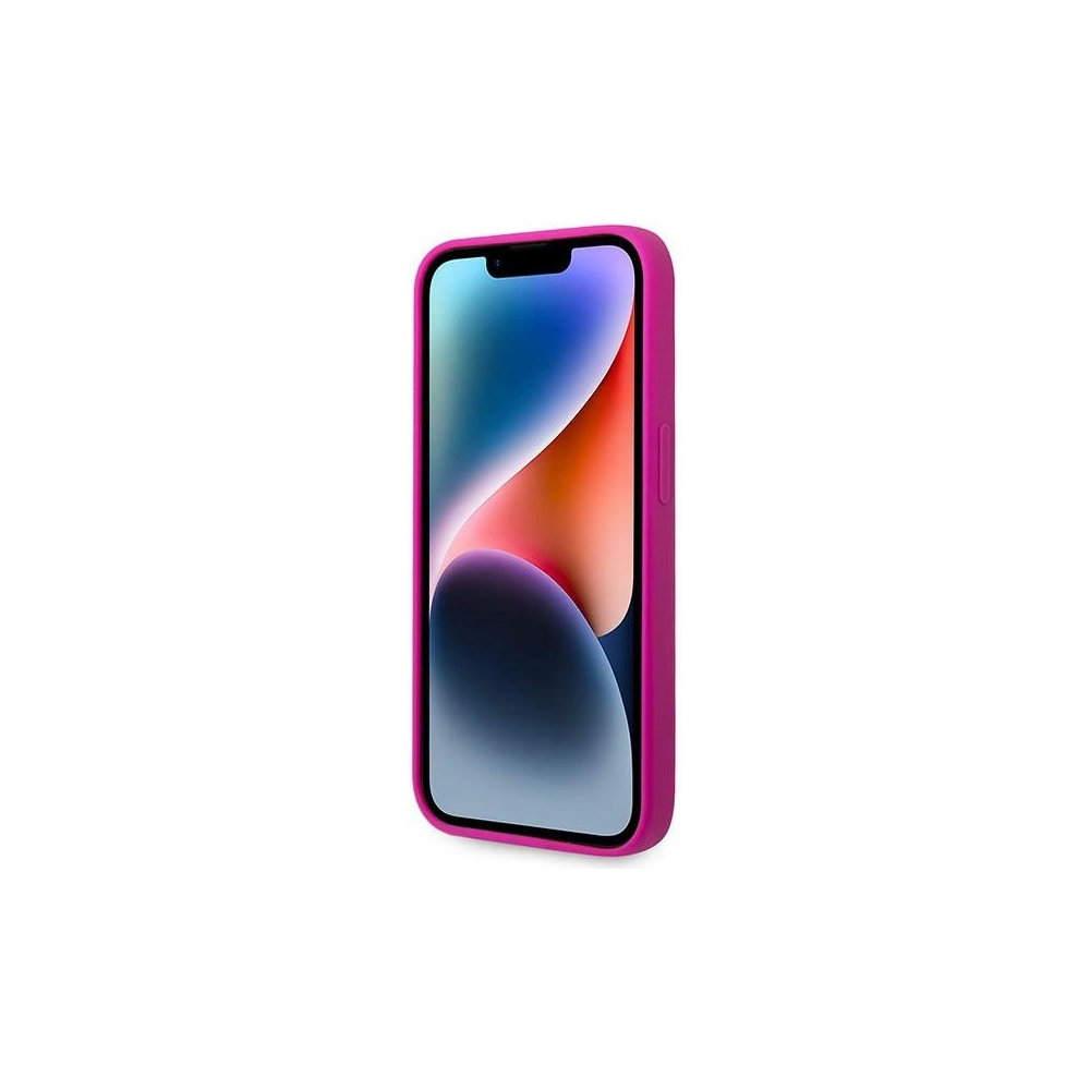 Etui Guess GUHCP14XSLSMF Apple iPhone 14 Pro Max fuksja/fuschia hard case Silicone Vintage Gold Logo