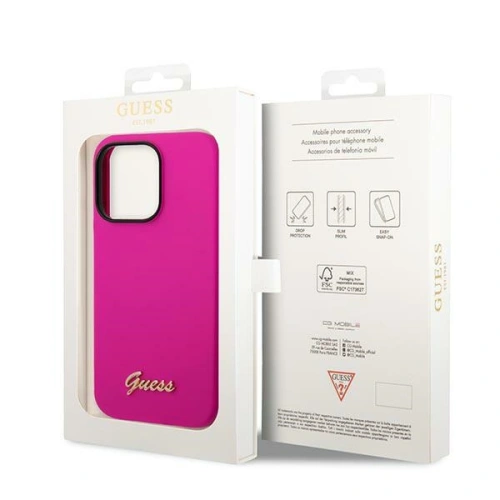 Kup Case Guess GUHCP14XSLSMF Apple iPhone 14 Pro Max fuchsia/hard case Silikon Vintage Gold Logo - GUE2037 - {ean13} - Sklep Home Screen