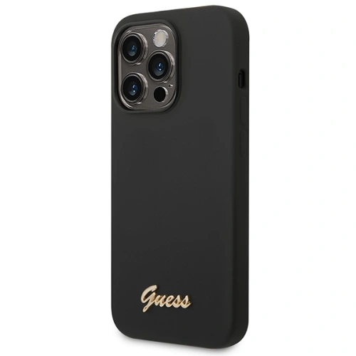 Kup Etui Guess GUHCP14XSLSMK Apple iPhone 14 Pro Max negru/black carcasă dură Silicon Vintage Gold Logo - GUE2038 - {ean13} - Sklep Home Screen