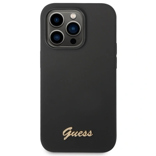 Kup Etui Guess GUHCP14XSLSMK Apple iPhone 14 Pro Max negru/black carcasă dură Silicon Vintage Gold Logo - GUE2038 - {ean13} - Sklep Home Screen