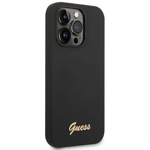 Kup Etui Guess GUHCP14XSLSMK Apple iPhone 14 Pro Max černý/black hard case Silicone Vintage Gold Logo - GUE2038 - {ean13} - Sklep Home Screen