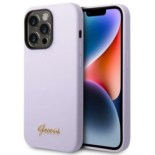 Kup Etui Guess GUHCP14XSLSMU Apple iPhone 14 Pro Max fioletowy/purple hard case Silicone Vintage Gold Logo - GUE2039 - {ean13} - Sklep Home Screen