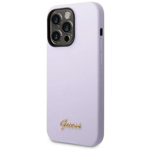 Kup Etui Guess GUHCP14XSLSMU Apple iPhone 14 Pro Max fioletowy/purple hard case Silicone Vintage Gold Logo - GUE2039 - {ean13} - Sklep Home Screen
