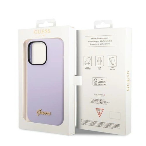Kup Etui Guess GUHCP14XSLSMU Apple iPhone 14 Pro Max fioletowy/purple hard case Silicone Vintage Gold Logo - GUE2039 - {ean13} - Sklep Home Screen