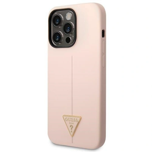 Kup Etui Guess GUHCP14XSLTGP Apple iPhone 14 Pro Max różowy/pink hardcase Silicone Triangle - GUE2041 - {ean13} - Sklep Home Screen