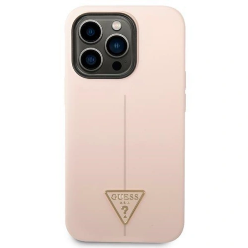 Kup Etui Guess GUHCP14XSLTGP Apple iPhone 14 Pro Max różowy/pink hardcase Silicone Triangle - GUE2041 - {ean13} - Sklep Home Screen