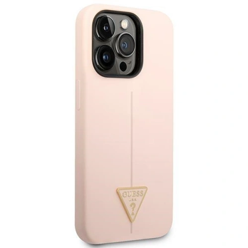 Kup Etui Guess GUHCP14XSLTGP Apple iPhone 14 Pro Max różowy/pink hardcase Silicone Triangle - GUE2041 - {ean13} - Sklep Home Screen