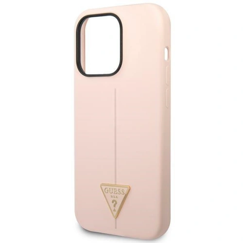 Kup Etui Guess GUHCP14XSLTGP Apple iPhone 14 Pro Max różowy/pink hardcase Silicone Triangle - GUE2041 - {ean13} - Sklep Home Screen