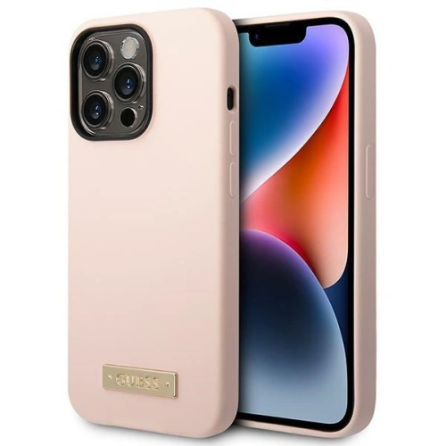 Kup Case Guess GUHMP14LSBPLP Apple iPhone 14 Pro rosa/pink Hartschale Silikon Logo Platte MagSafe - GUE2044 - {ean13} - Sklep Home Screen