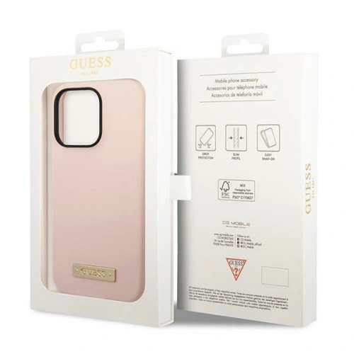 Kup Case Guess GUHMP14LSBPLP Apple iPhone 14 Pro rosa/pink Hartschale Silikon Logo Platte MagSafe - GUE2044 - {ean13} - Sklep Home Screen