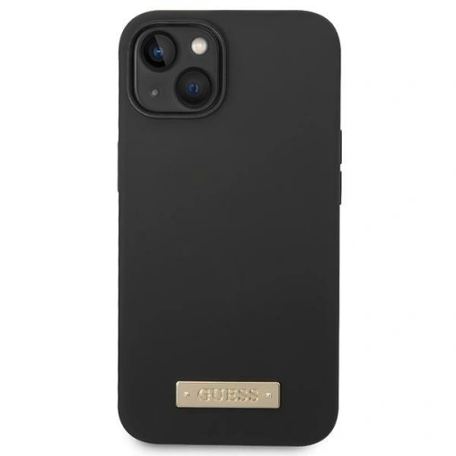 Kup Etui Guess GUHMP14MSBPLK Apple iPhone 14 Plus / 15 Plus negru/black hard case Silicone Logo Plate MagSafe - GUE2045 - {ean13} - Sklep Home Screen