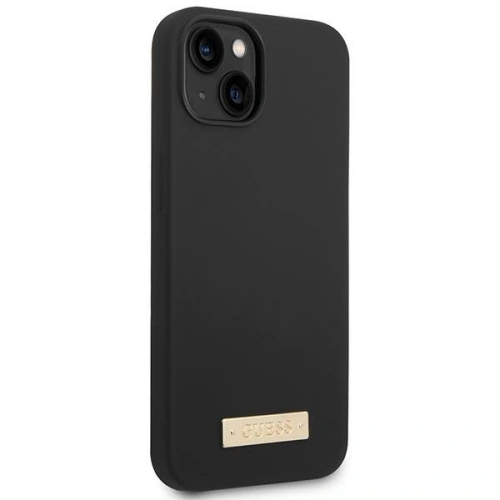 Kup Etui Guess GUHMP14MSBPLK Apple iPhone 14 Plus / 15 Plus negru/black hard case Silicone Logo Plate MagSafe - GUE2045 - {ean13} - Sklep Home Screen