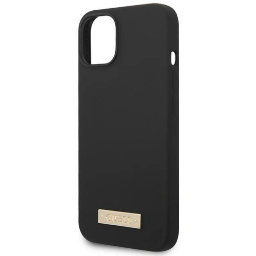 Buy Guess GUHMP14MSBPLK Apple iPhone 14 Plus / 15 Plus black hard case Silicone Logo Plate MagSafe - GUE2045 - {ean13} - Home Screen Store Europe