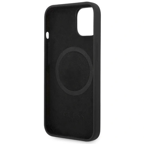 Kup Etui Guess GUHMP14MSBPLK Apple iPhone 14 Plus / 15 Plus negru/black hard case Silicone Logo Plate MagSafe - GUE2045 - {ean13} - Sklep Home Screen