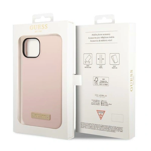 Kup Case Guess GUHMP14MSBPLP Apple iPhone 14 Plus / 15 Plus rosa/pink Hartschale Silikon Logo-Platte MagSafe - GUE2046 - {ean13} - Sklep Home Screen