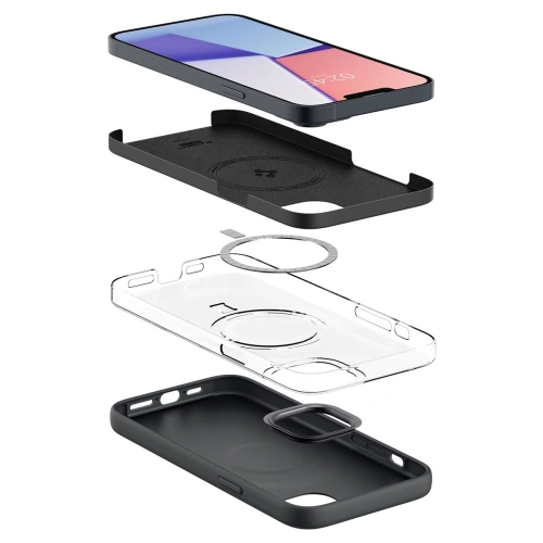 Kup Case Spigen Silicone Fit Mag MagSafe Apple iPhone 14 Schwarz - SPN2509 - {ean13} - Sklep Home Screen