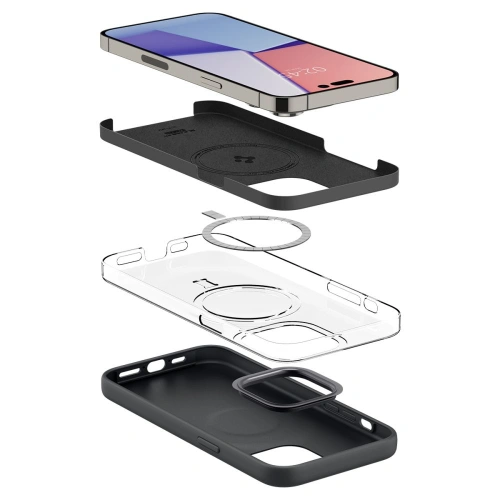 Kup Case Spigen Silicone Fit Mag Magsafe Apple iPhone 14 Pro Schwarz - SPN2521 - {ean13} - Sklep Home Screen