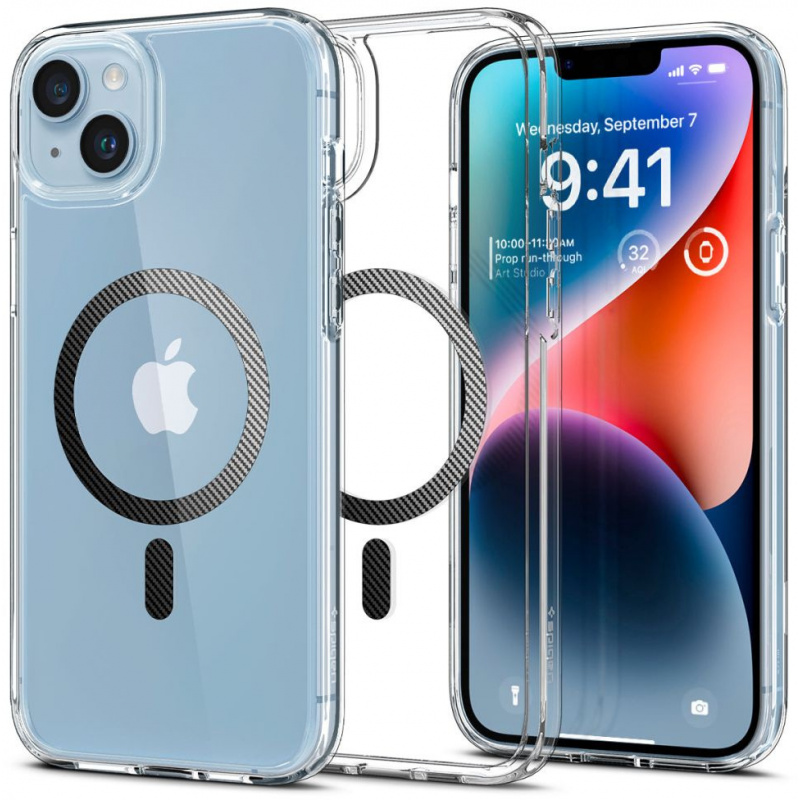 Kup Etui Spigen Ultra Hybrid Mag MagSafe Apple iPhone 14 Plus Carbon Fiber - 8809811864175 - SPN2523 - Homescreen.pl