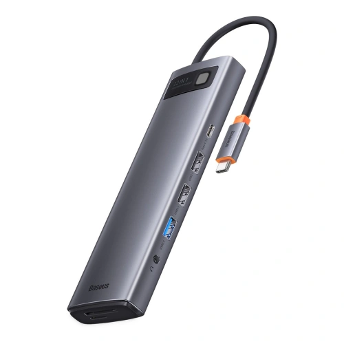 Kup HUB Baseus Metal Gleam USB-C 12w1 HDMI / DP / USB Tip C / minijack 3.5mm / RJ45 / SD - BSU3545 - {ean13} - Sklep Home Screen