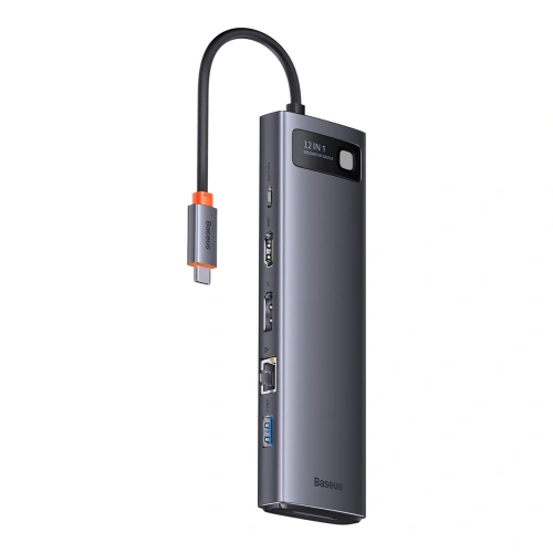 Kup HUB Baseus Metal Gleam USB-C 12w1 HDMI / DP / USB Tip C / minijack 3.5mm / RJ45 / SD - BSU3545 - {ean13} - Sklep Home Screen