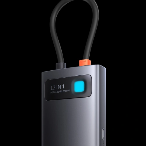 Kup HUB Baseus Metal Gleam USB-C 12w1 HDMI / DP / USB Tip C / minijack 3.5mm / RJ45 / SD - BSU3545 - {ean13} - Sklep Home Screen