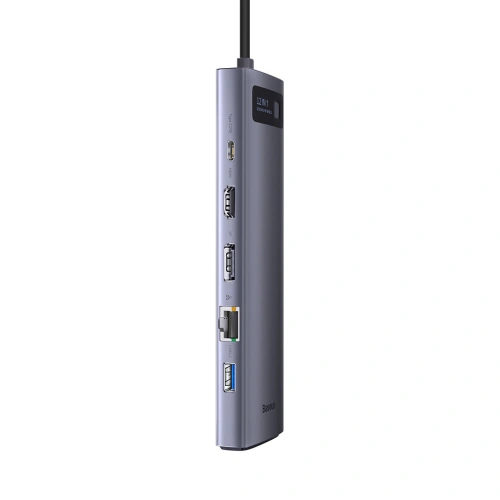 Kup HUB Baseus Metal Gleam USB-C 12w1 HDMI / DP / USB Tip C / minijack 3.5mm / RJ45 / SD - BSU3545 - {ean13} - Sklep Home Screen