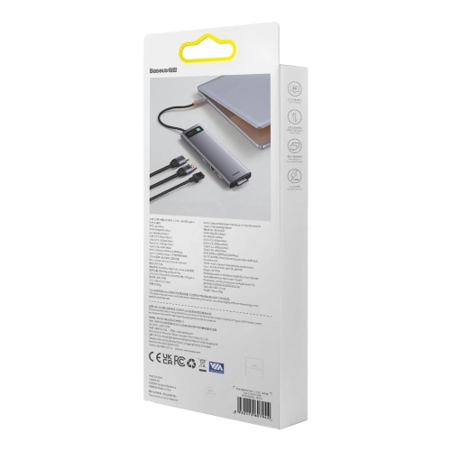 Kup HUB Baseus Metal Gleam USB-C 12w1 HDMI / DP / USB Tip C / minijack 3.5mm / RJ45 / SD - BSU3545 - {ean13} - Sklep Home Screen