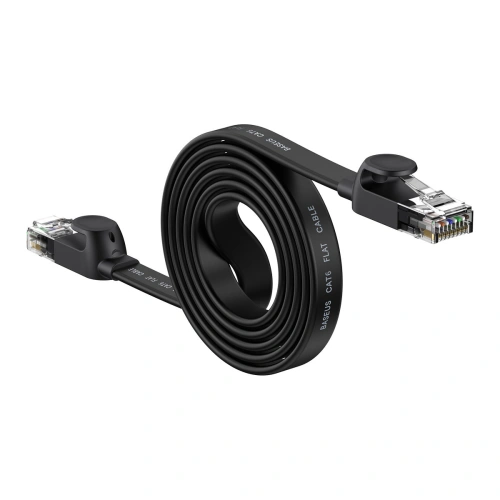 Kup Cablul de rețea plat Baseus Speed Six RJ45 1000Mbps 1.5m negru - BSU3548 - {ean13} - Sklep Home Screen