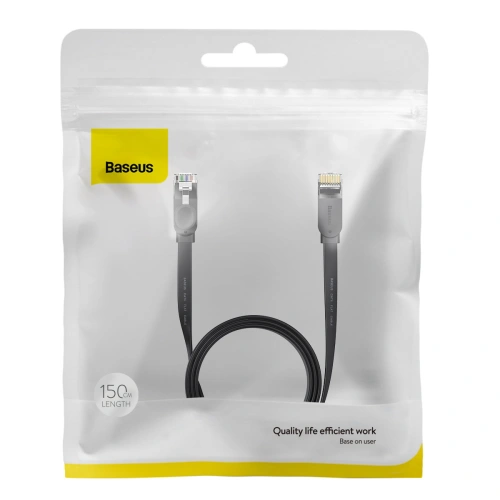 Kup Cablul de rețea plat Baseus Speed Six RJ45 1000Mbps 1.5m negru - BSU3548 - {ean13} - Sklep Home Screen