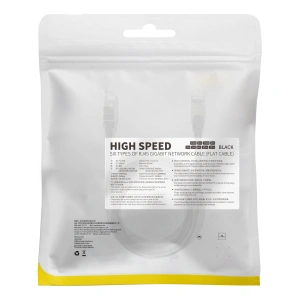 Ploché síťové kabel Baseus Speed Six RJ45 1000Mbps 1.5m černý