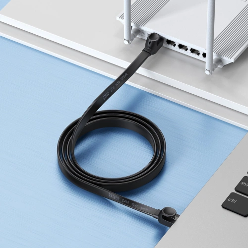 Kup Flaches Netzwerkkabel Baseus Speed Six RJ45 1000Mbps 1.5m schwarz - BSU3548 - {ean13} - Sklep Home Screen