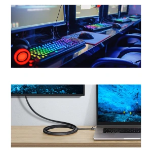 Ploché síťové kabel Baseus Speed Six RJ45 1000Mbps 1.5m černý