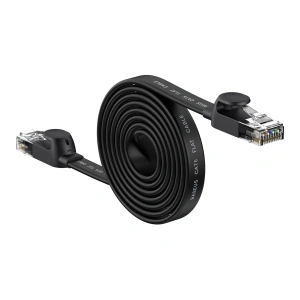 Ploché síťové kabel Baseus Speed Six RJ45 1000Mbps 2m černý