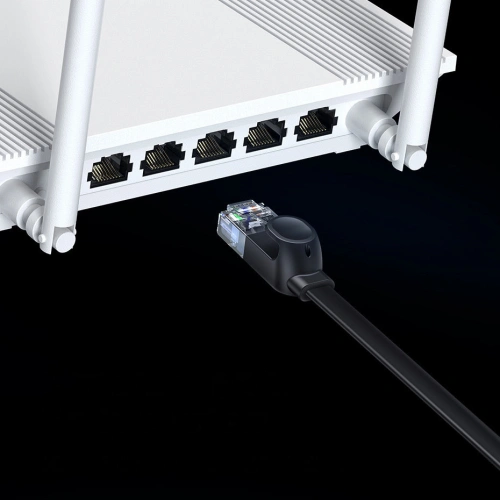 Kup Flachkabel Netzwerkkabel Baseus Speed Six RJ45 1000Mbps 2m schwarz - BSU3549 - {ean13} - Sklep Home Screen