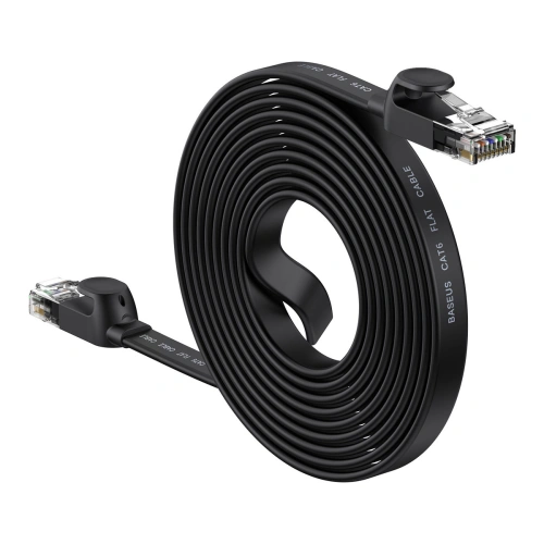 Kup Cablul de rețea plat Baseus Speed Six RJ45 1000Mbps 10m negru - BSU3550 - {ean13} - Sklep Home Screen