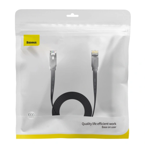 Kup Flaches Netzwerkkabel Baseus Speed Six RJ45 1000Mbps 10m schwarz - BSU3550 - {ean13} - Sklep Home Screen