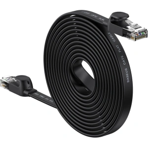 Plochý síťový kabel Baseus Speed Six RJ45 1000Mbps 15m černý