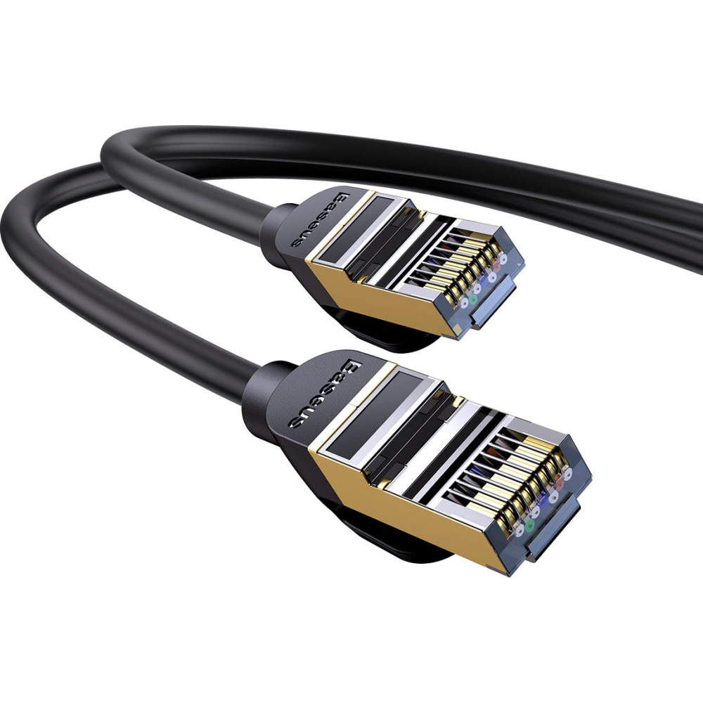 Kabel sieciowy Baseus Speed Seven RJ45 10Gbps 1.5m czarny