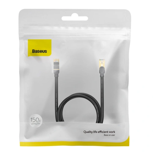 Buy Ethernet Cable Baseus Speed Seven RJ45 10Gbps 1.5m black - BSU3552 - {ean13} - Home Screen Store Europe