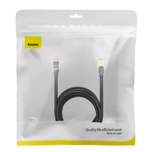 Kup Kabel sieciowy Baseus Speed Seven RJ45 10Gbps 8m czarny - BSU3555 - {ean13} - Sklep Home Screen