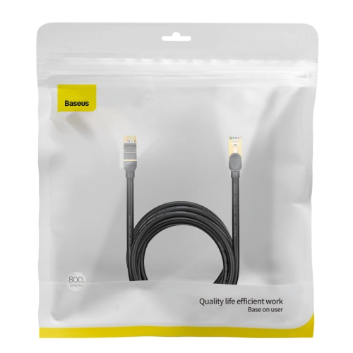 Kup Kabel sieciowy Baseus Speed Seven RJ45 10Gbps 8m czarny - BSU3555 - {ean13} - Sklep Home Screen