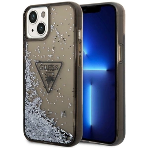 Etui Guess GUHCP14MLFCTPK Apple iPhone 14 Plus / 15 Plus czarny/black hardcase Liquid Glitter Palm Collection