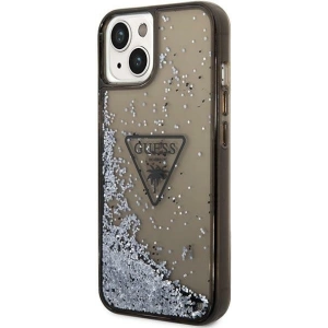 Etui Guess GUHCP14MLFCTPK Apple iPhone 14 Plus / 15 Plus czarny/black hardcase Liquid Glitter Palm Collection