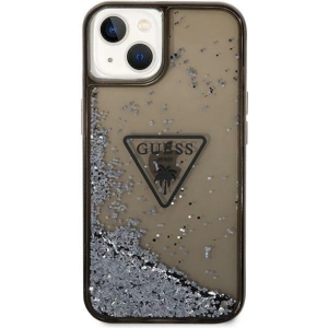 Etui Guess GUHCP14MLFCTPK Apple iPhone 14 Plus / 15 Plus czarny/black hardcase Liquid Glitter Palm Collection