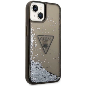 Etui Guess GUHCP14MLFCTPK Apple iPhone 14 Plus / 15 Plus czarny/black hardcase Liquid Glitter Palm Collection