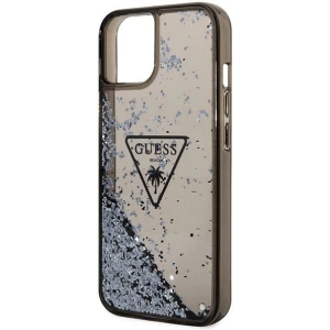 Etui Guess GUHCP14MLFCTPK Apple iPhone 14 Plus / 15 Plus czarny/black hardcase Liquid Glitter Palm Collection